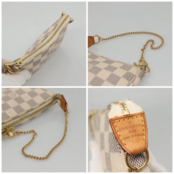 LOUIS VUITTON Damier Azur Mini Pochette Accessoires Pouch N63005 Auth KD345 - Picture 16 of 16